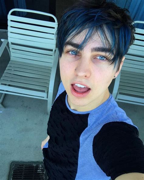 Not gonna lie I’m loving the blue hair | Colby brock, Colby, Sam and colby