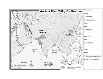 Ancient River Valley Map by Middle School World History | TPT