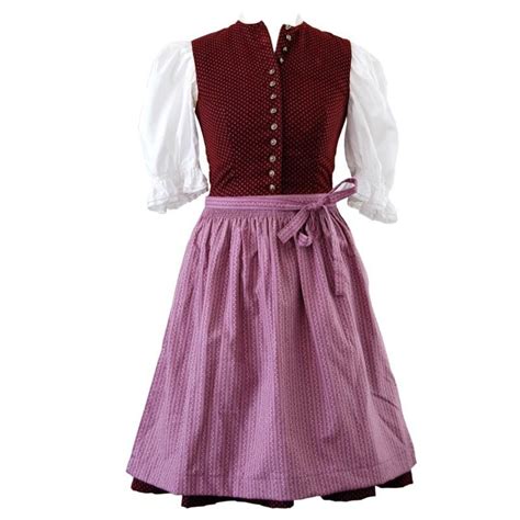 Dark Red & Purple Traditional Austrian Dirndl Dress (XS-S) | Traditional Clothing | Pinterest ...