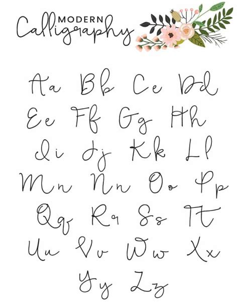 Calligraphy Alphabet Printable