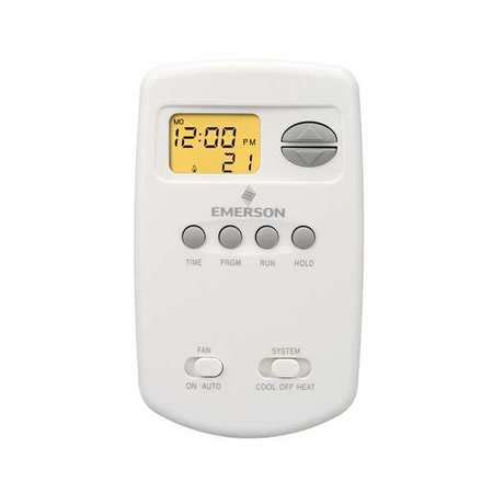 Emerson Thermostat, 5-2 Programs, 1 H 1 C, Battery, 24VAC 1E78-151 | Zoro