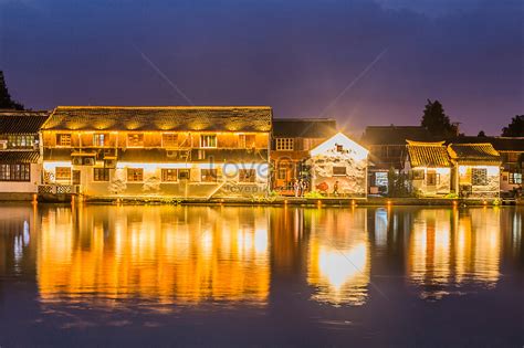 Night View House Architecture Of Zhujiajiao Ancient Town Picture And HD ...