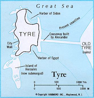 Map of Ancient Tyre