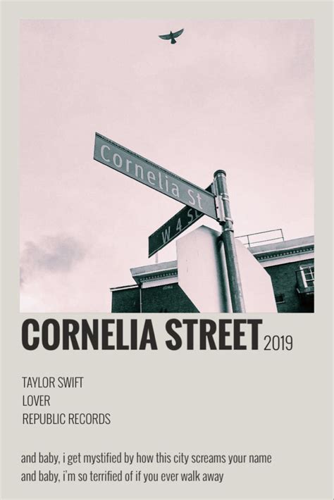 cornelia street taylor swift | Taylor swift songs, Taylor songs, Taylor ...