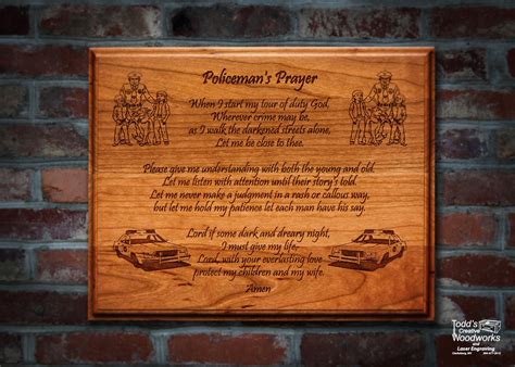 Policeman's Prayer Plaque - Etsy