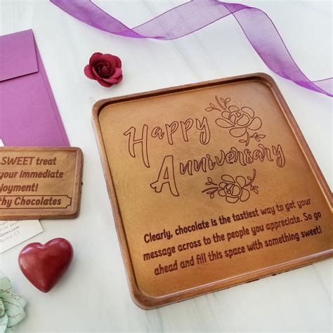 Happy Anniversary Personalized Chocolate Card – Noteworthy Chocolates