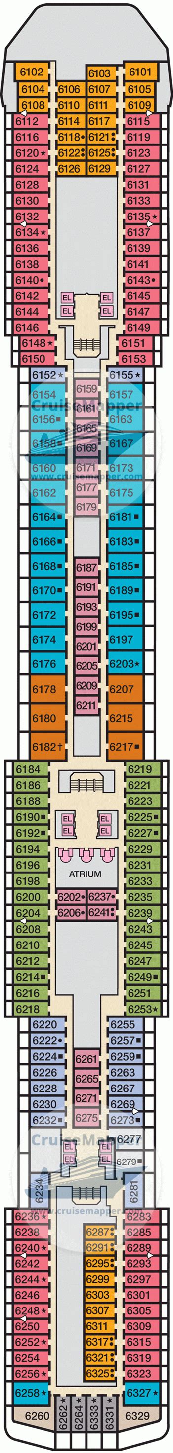 Carnival Legend deck 6 plan | CruiseMapper