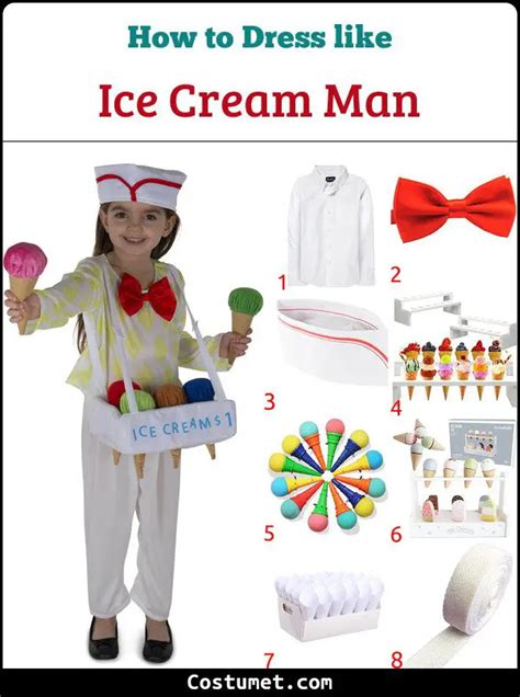 Ice Cream Man Costume for Cosplay & Halloween