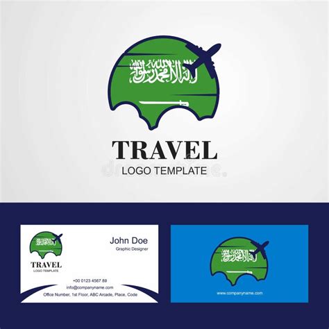 Travel Saudi Arabia Flag Logo and Visiting Card Design Editorial Image ...