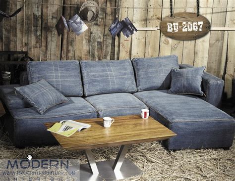 Modern Denim Sectional Sofa BG-BU2067 | Sofá jeans, Moveis, Projetos de casas