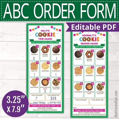 Girl Scout Cookie 2023 Order Form - Printable Forms Free Online