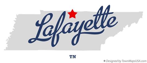 Map of Lafayette, TN, Tennessee