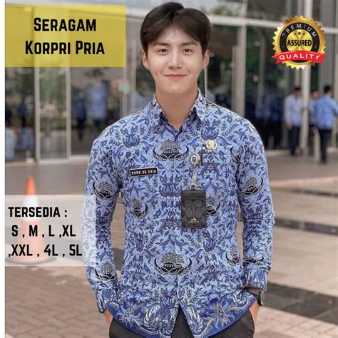 Jual Baju Korpri Pria / Seragam Korpri Pria / Batik Korpri Pria / Korpri PNS Pria | Shopee Indonesia