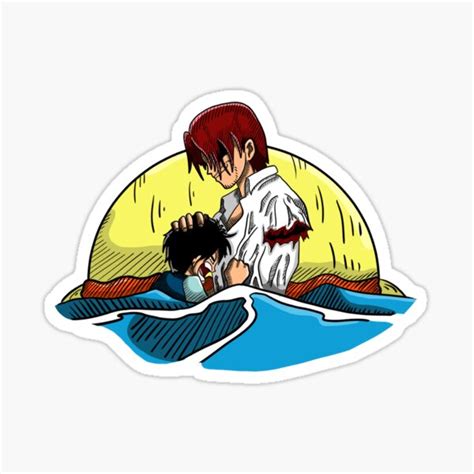 "Shanks and Luffy FanArt" Sticker for Sale by FrankyyArt | Redbubble