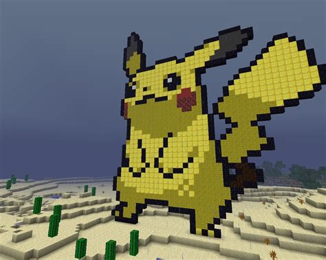 Minecraft Pixel Art Pokemon Pikachu