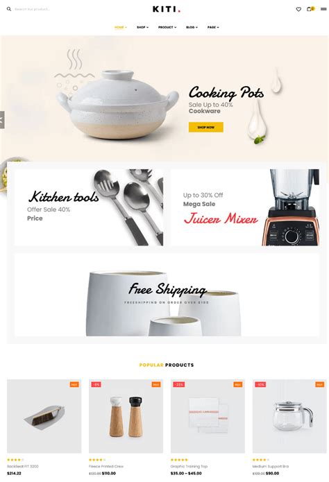 10 Best Kitchen WordPress Themes for Kitchenware, Housewares