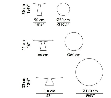 Dimensions JOVE | Round coffee table in 2024 | Coffee table size ...