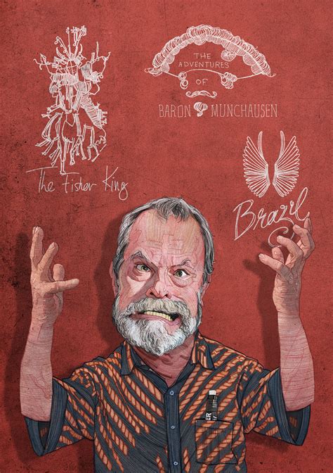 Terry Gilliam & Wes Anderson editorial illustrations on Behance