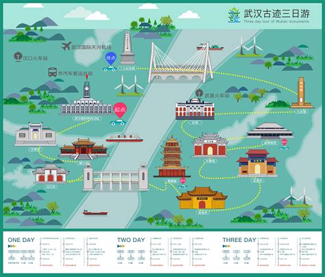 武汉市古迹旅游地图设计|平面|信息图表|nnnnz - 原创作品 - 站酷 (ZCOOL)