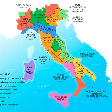 Mapa De Italia Con Ciudades