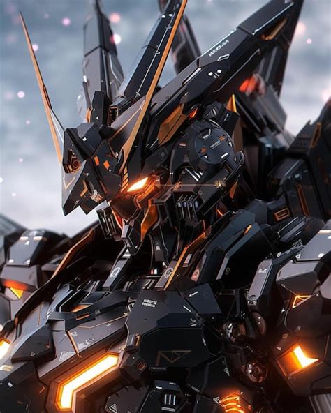 Premium Photo | A photo of a gundam robot with the latest variations of wallpaper