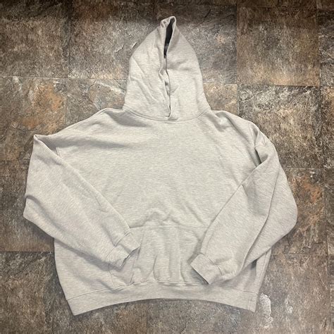 oversized grey everyday hoodie from mnml (goes for... - Depop