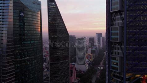 Drone View of Mexico City Skyline at Sunrise Stock Video - Video of ...