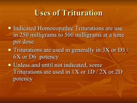 Homoeopathy : Use of Trituration