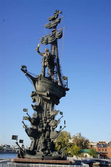 Peter the Great Statue Muzeon Park Moscow