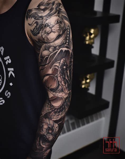 Chinese Warrior Tattoo Sleeve