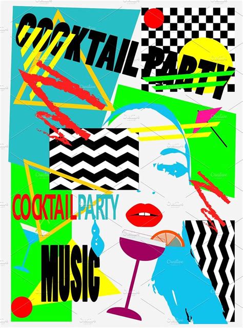 Cocktail party background pop art | Pop art, Party background, Art