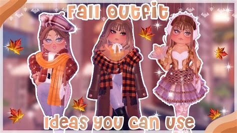 Fall/Autumn Outfit Ideas! 🍁 | Roblox Royale High | LauraRBLX - YouTube