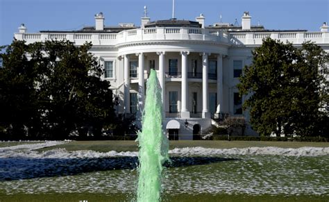 Trump Continues Tradition of Dyeing White House Fountain Green for St ...