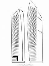 Skyscraper 18 Coloring Page For Kids  Free Skyscrapers Printable sketch template