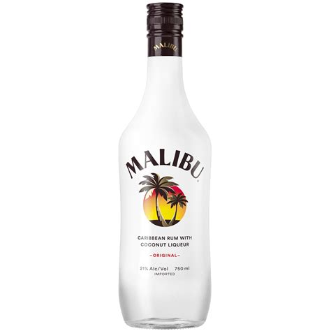 Malibu Flavored Caribbean Rum with Coconut Liqueur 750mL Bottle 42 Proof - Walmart.com - Walmart.com