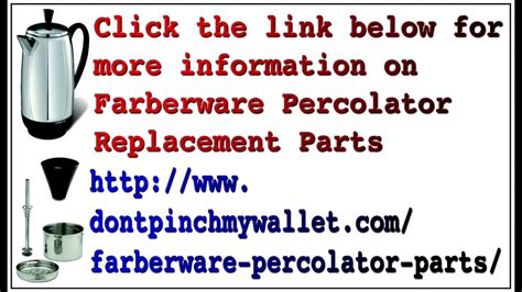 Farberware Electric Percolator Repair Parts | Reviewmotors.co