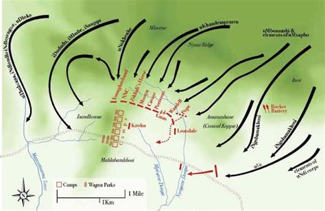 Map of the Battle of Isandlwana, 22 January 1879 : Zulu Wars | Military History Monthly ...