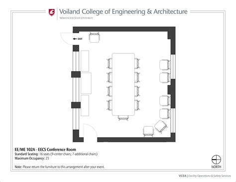 EE/ME 102A – EECS Conference Room | Facility, Operations, and Safety Services | Washington State ...