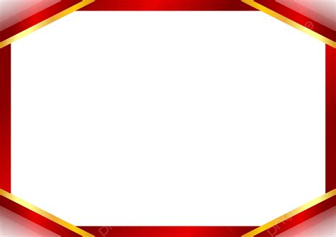 Shining Red Gold Blank Certificate Vector, Shining Red, Blank Certificate Borders, Luxury PNG ...
