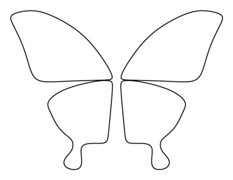 Butterfly Wings Template | Printable Outline for Crafts