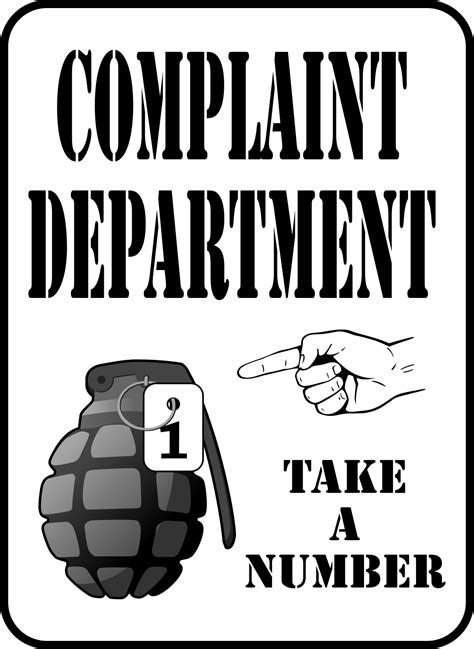 Complaint Department Sign Clip Art Image - ClipSafari