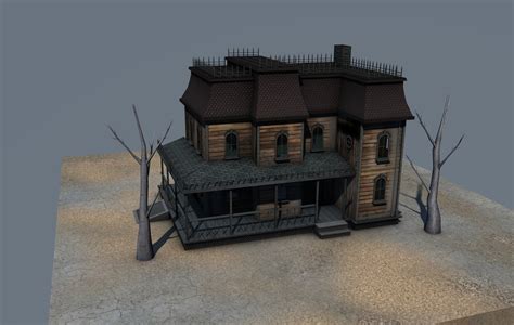 3d haunted house model