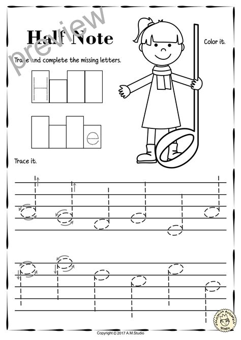 Music Notes & Symbols | Tracing Music Worksheets for Kids | Music worksheets, Music lessons for ...