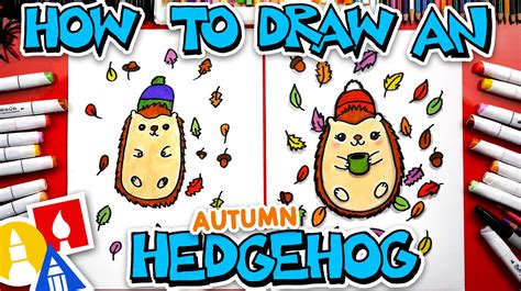 How To Draw An Autumn Hedgehog - Art For Kids Hub