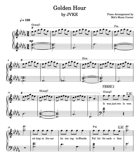 Golden Hour by JVKE sheet music - Payhip