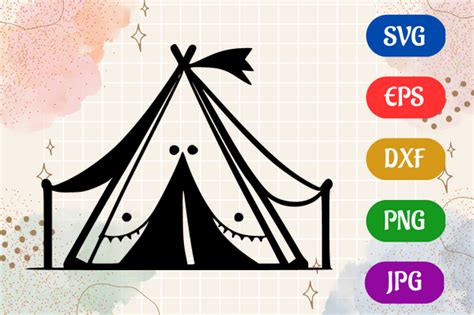 Tent | Silhouette SVG EPS DXF Vector Graphic by Creative Oasis · Creative Fabrica