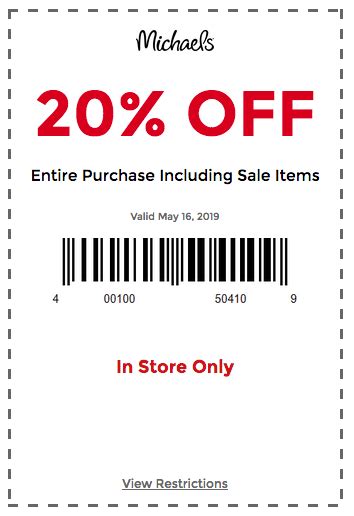 20% off Michael’s Coupon – Including Sale Items! {Today Only}