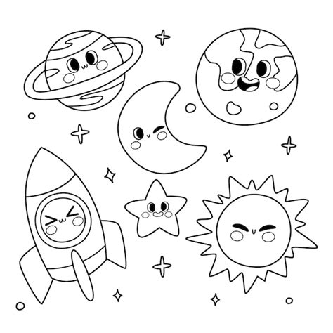 Vectores e ilustraciones de Espacio colorear para descargar gratis ...