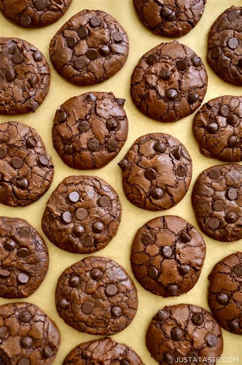 Chocolate Chip Brownie Cookies - Just a Taste