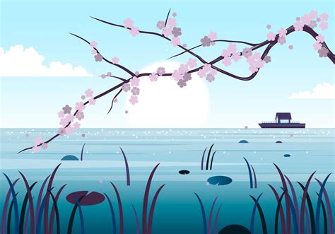 Vector Spring Landscape illustration 275928 Vector Art at Vecteezy